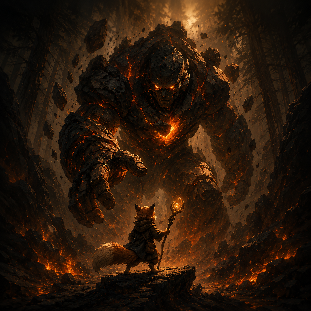 モンスターと戦士が対峙するバトルシーン